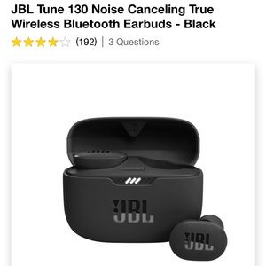 JBL TUNE 130 Wireless Bluetooth Headphones With Charging Case (Black)